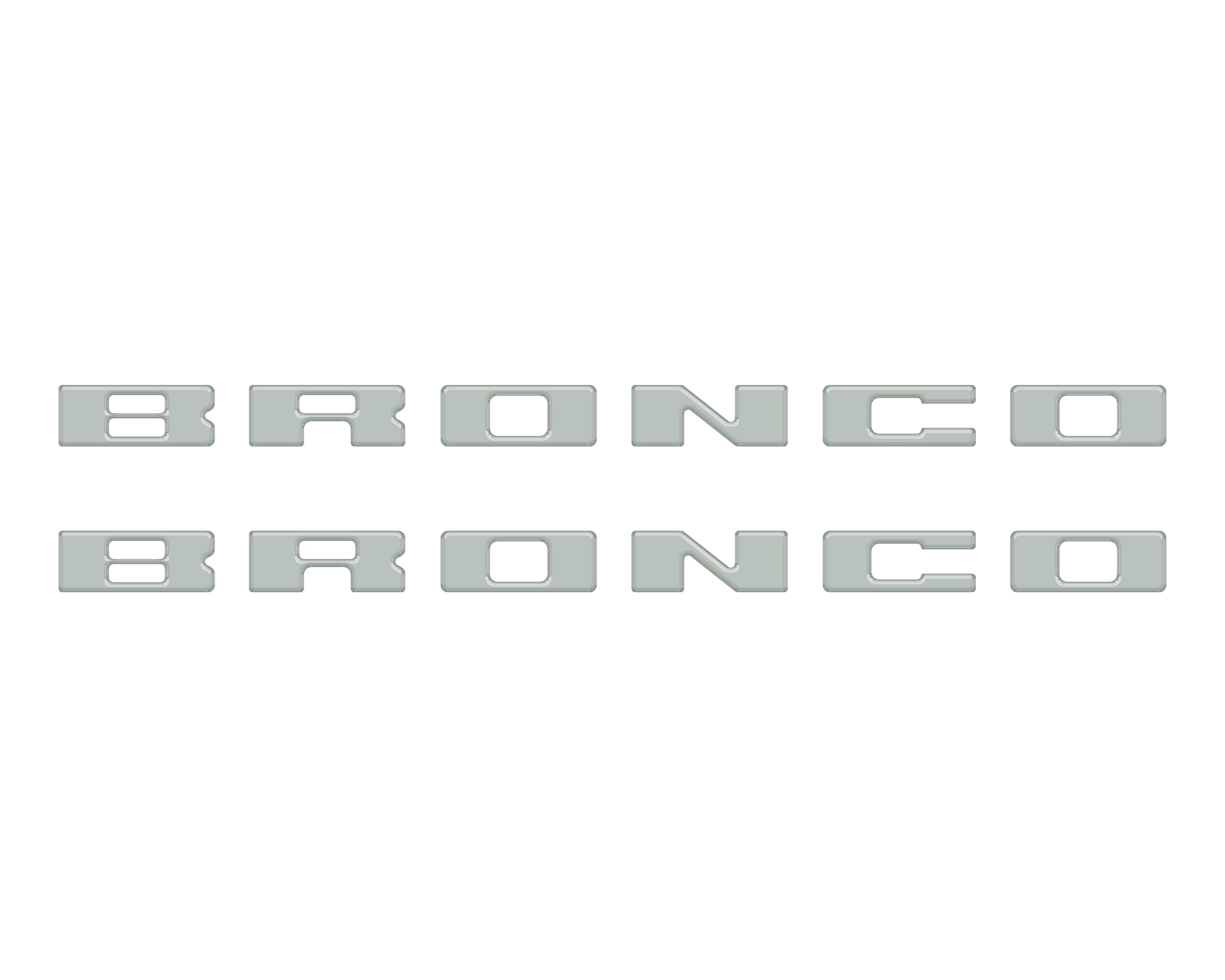 Tufskinz Bronco Running Board Letter Inserts/Overlays Fits 2021-2025 Ford Bronco