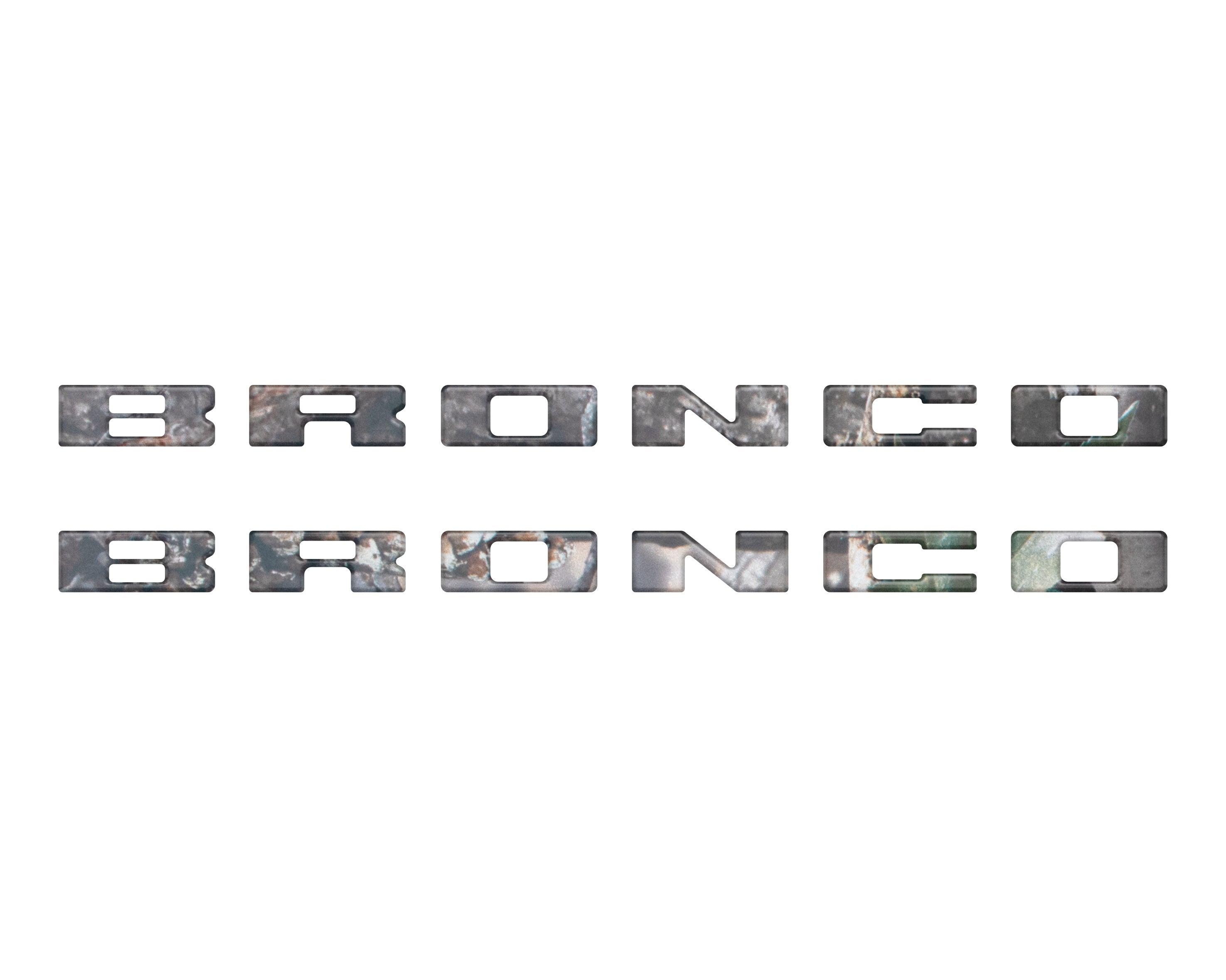 Tufskinz Bronco Running Board Letter Inserts/Overlays Fits 2021-2025 Ford Bronco
