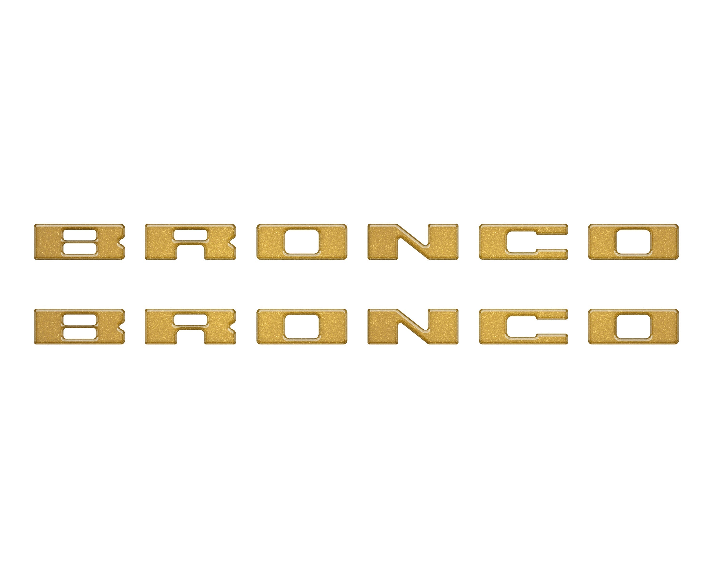 Tufskinz Bronco Running Board Letter Inserts/Overlays Fits 2021-2025 Ford Bronco