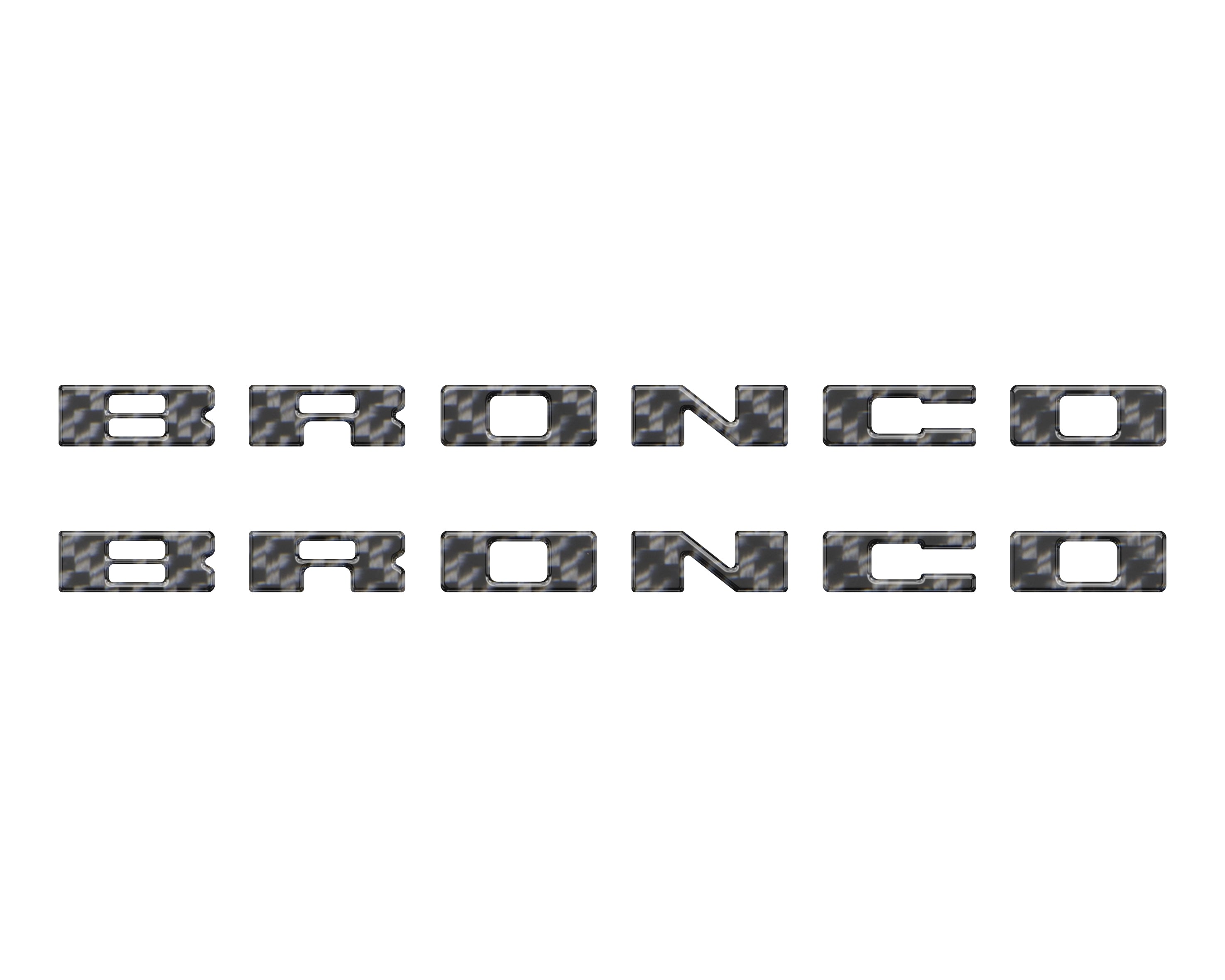 Tufskinz Bronco Running Board Letter Inserts/Overlays Fits 2021-2025 Ford Bronco