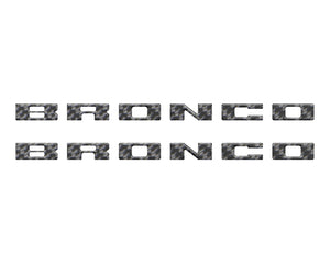 Tufskinz Bronco Running Board Letter Inserts/Overlays Fits 2021-2025 Ford Bronco