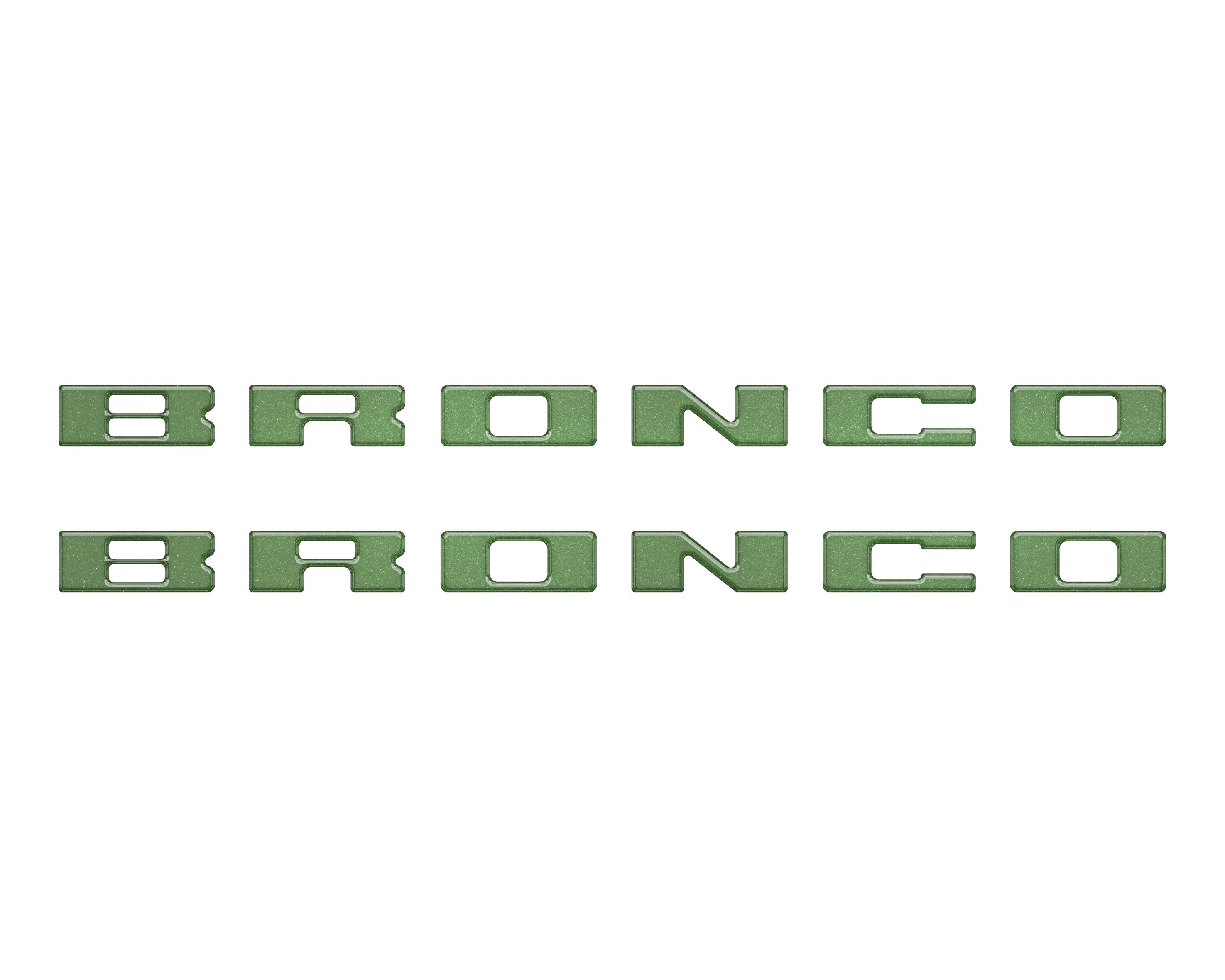Tufskinz Bronco Running Board Letter Inserts/Overlays Fits 2021-2025 Ford Bronco