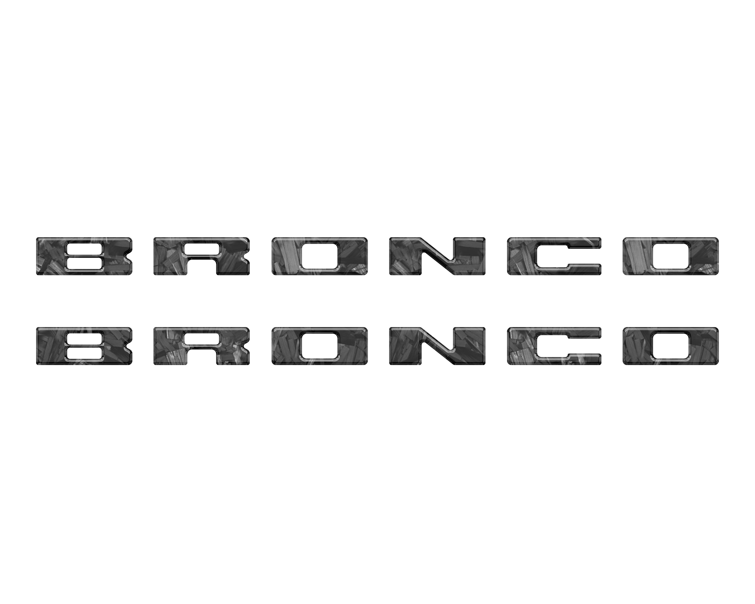 Tufskinz Bronco Running Board Letter Inserts/Overlays Fits 2021-2025 Ford Bronco