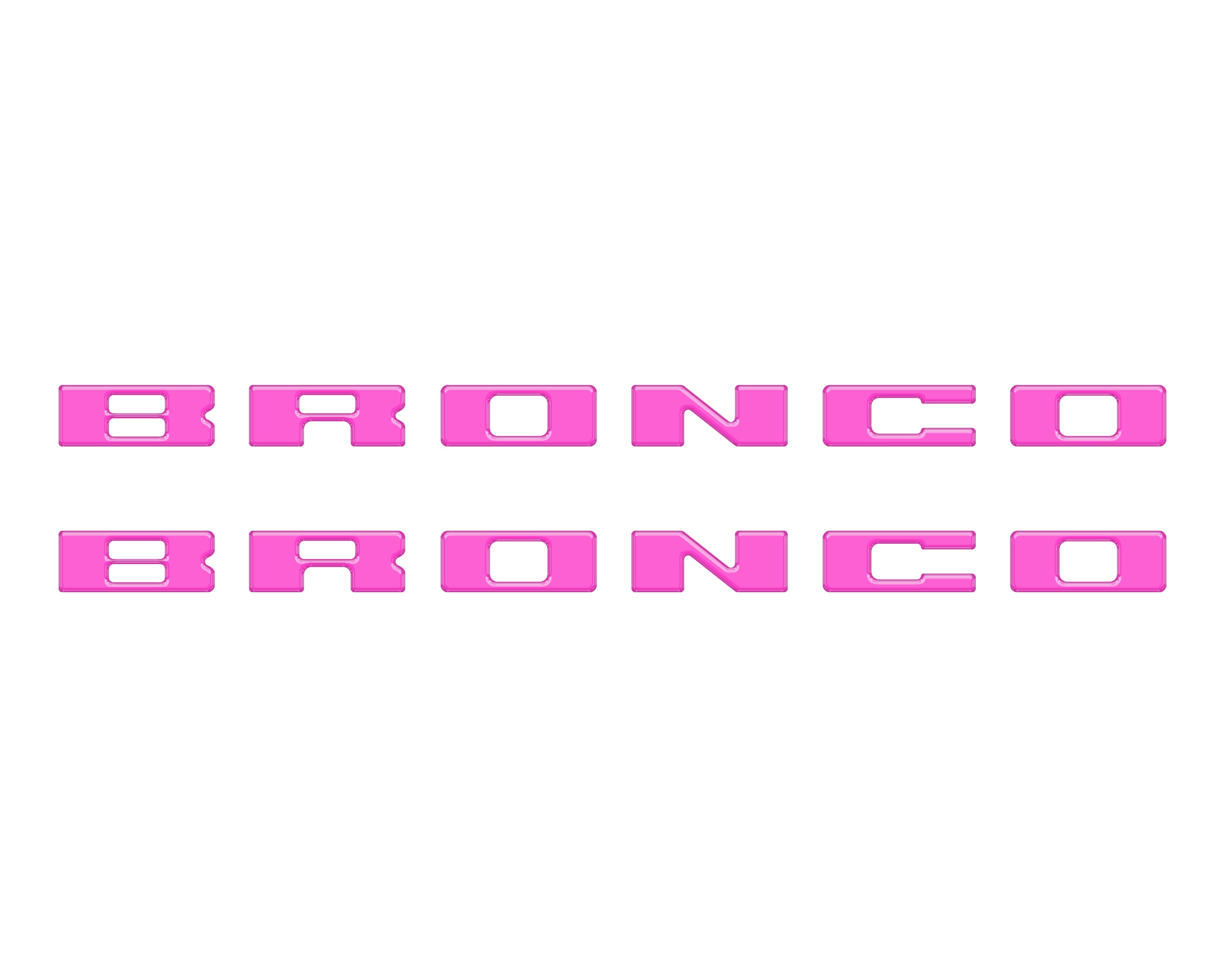 Tufskinz Bronco Running Board Letter Inserts/Overlays Fits 2021-2025 Ford Bronco