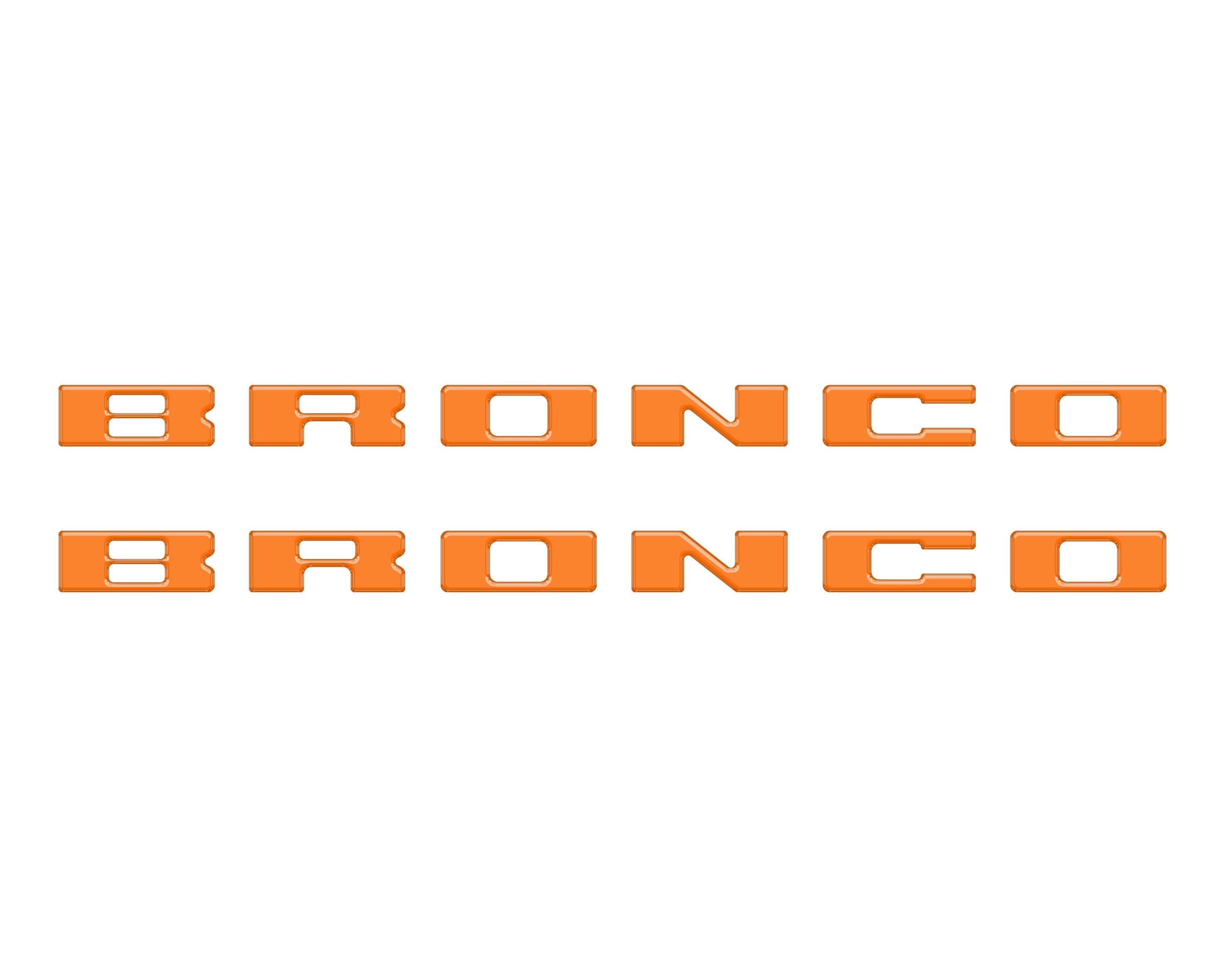 Tufskinz Bronco Running Board Letter Inserts/Overlays Fits 2021-2025 Ford Bronco