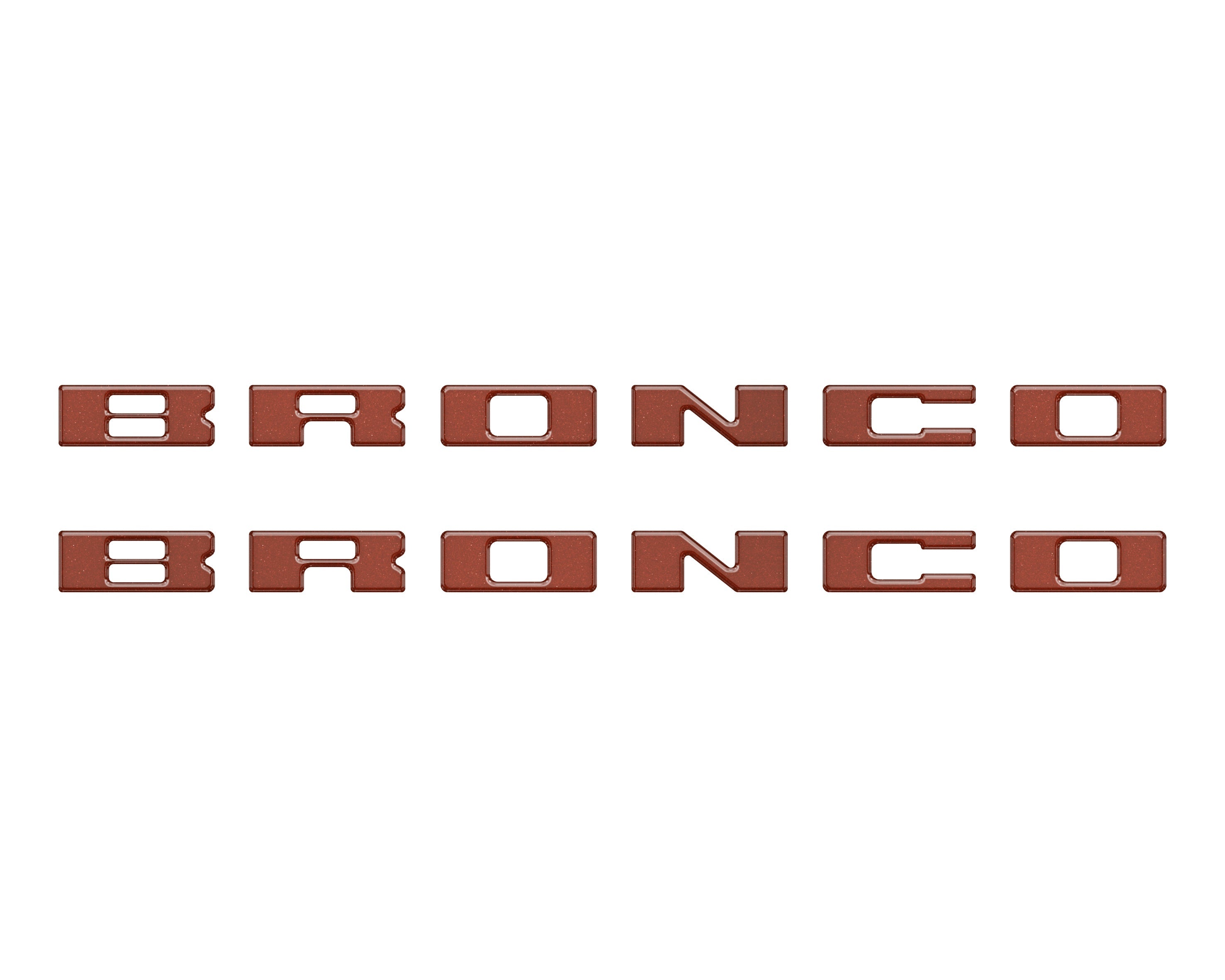 Tufskinz Bronco Running Board Letter Inserts/Overlays Fits 2021-2025 Ford Bronco