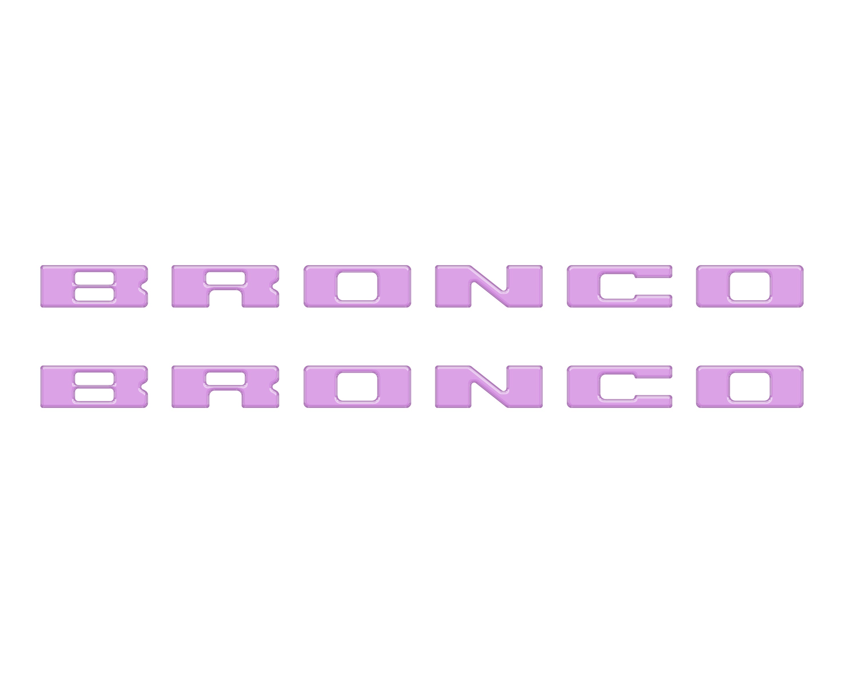 Tufskinz Bronco Running Board Letter Inserts/Overlays Fits 2021-2025 Ford Bronco
