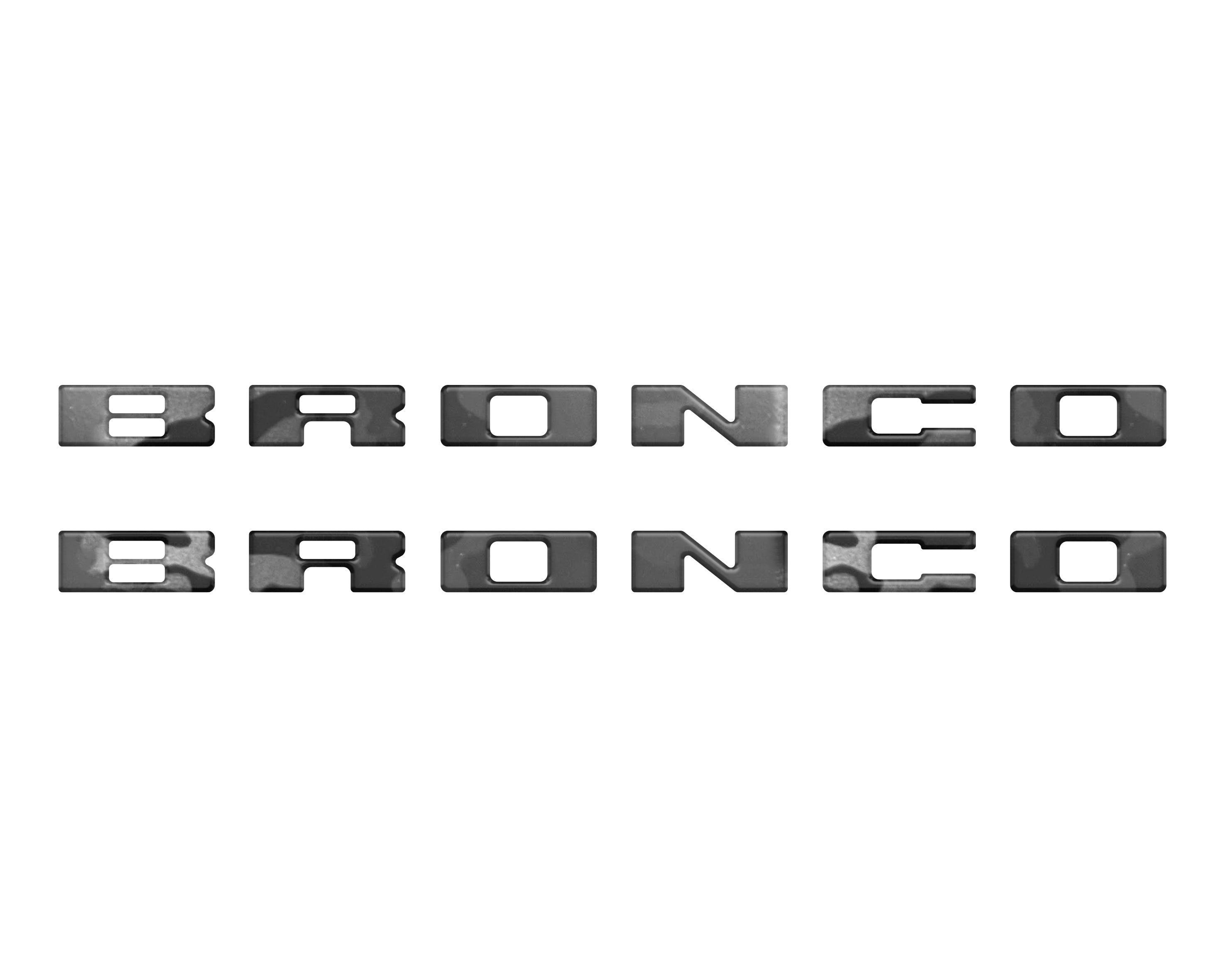 Tufskinz Bronco Running Board Letter Inserts/Overlays Fits 2021-2025 Ford Bronco