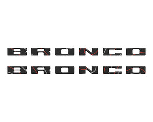 Tufskinz Bronco Running Board Letter Inserts/Overlays Fits 2021-2025 Ford Bronco