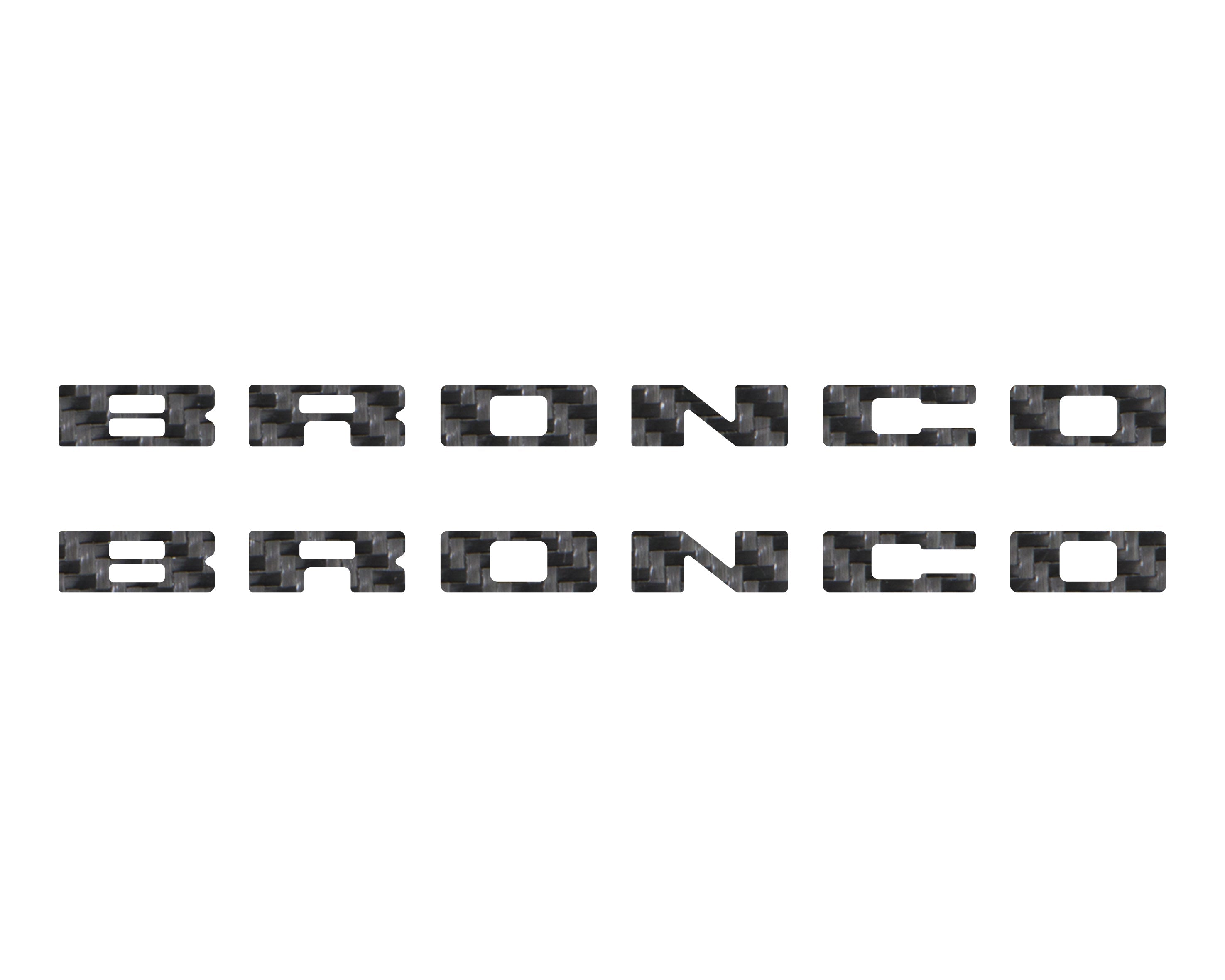 Tufskinz Bronco Running Board Letter Inserts/Overlays Fits 2021-2025 Ford Bronco