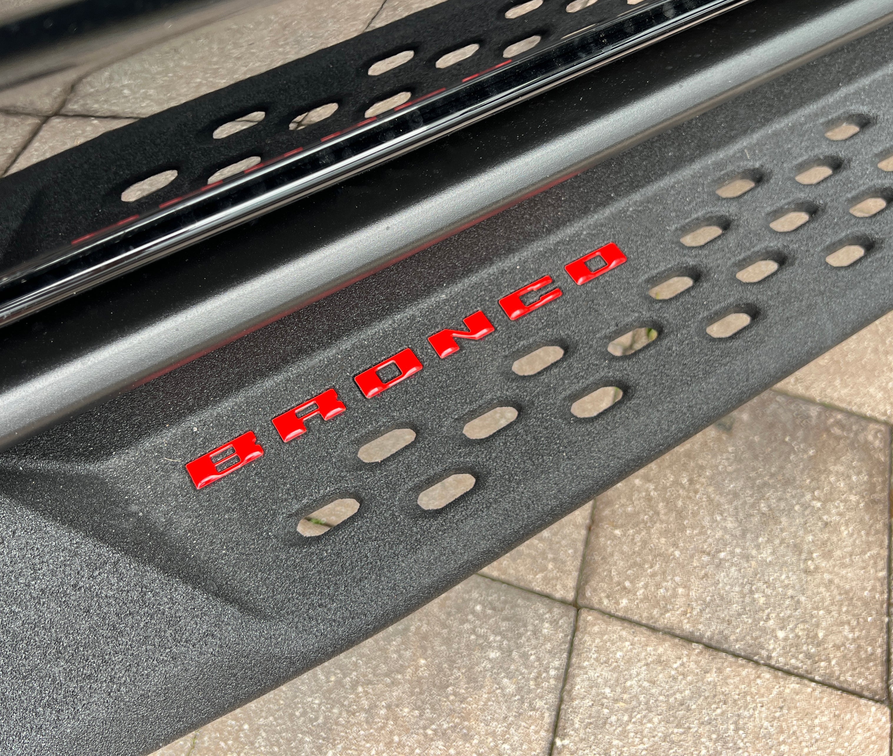 Tufskinz Bronco Running Board Letter Inserts/Overlays Fits 2021-2025 Ford Bronco