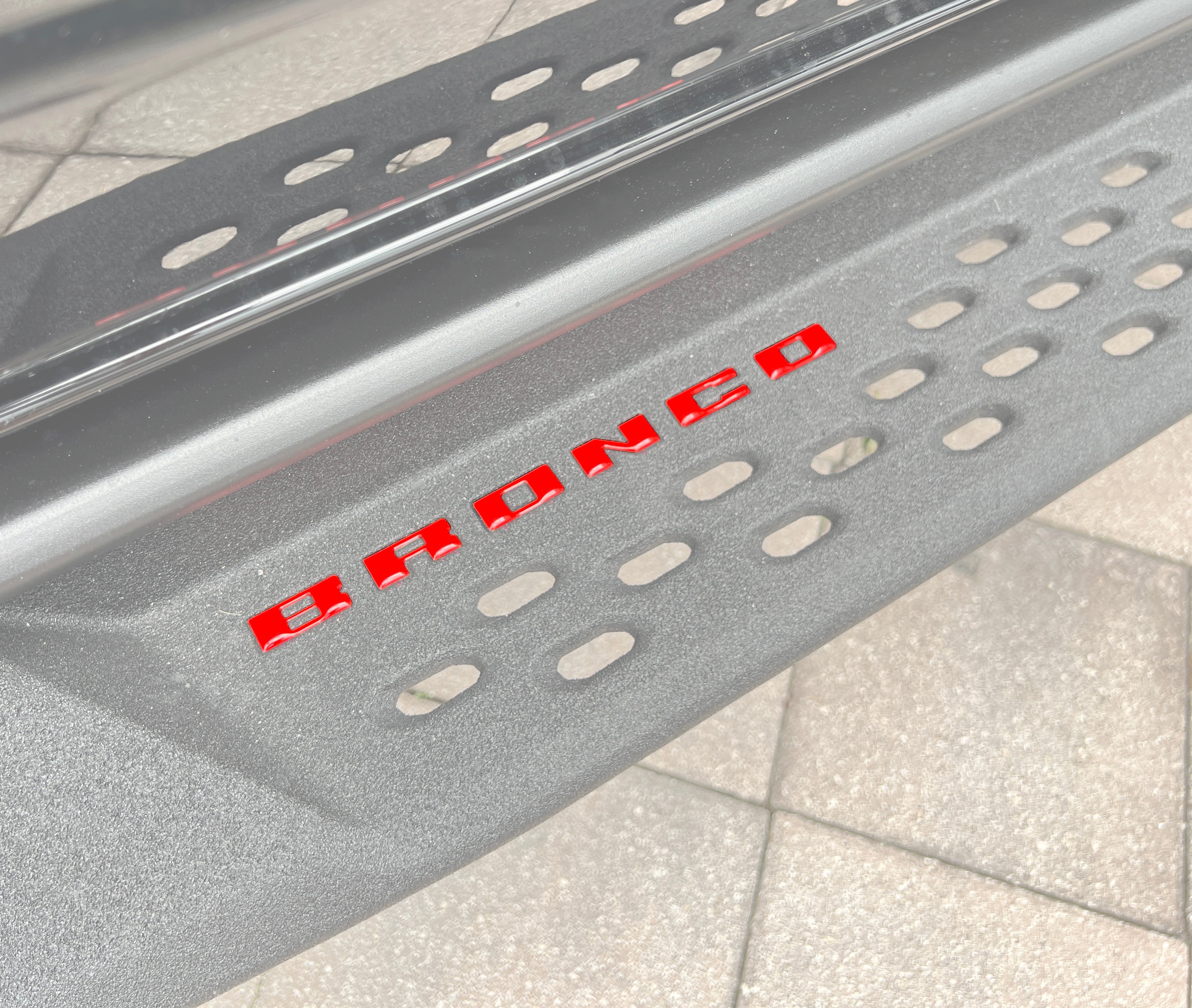 Tufskinz Bronco Running Board Letter Inserts/Overlays Fits 2021-2025 Ford Bronco
