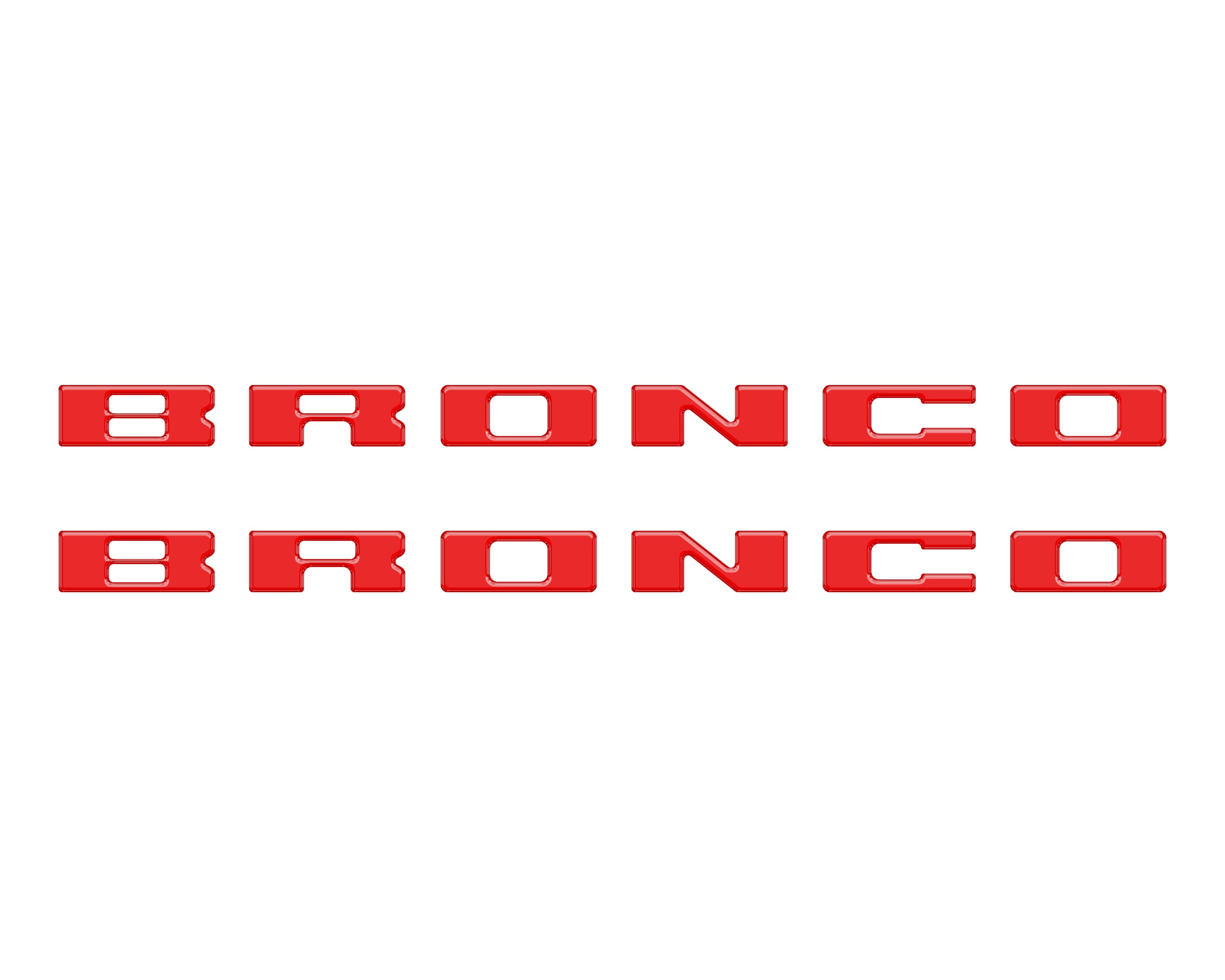 Tufskinz Bronco Running Board Letter Inserts/Overlays Fits 2021-2025 Ford Bronco