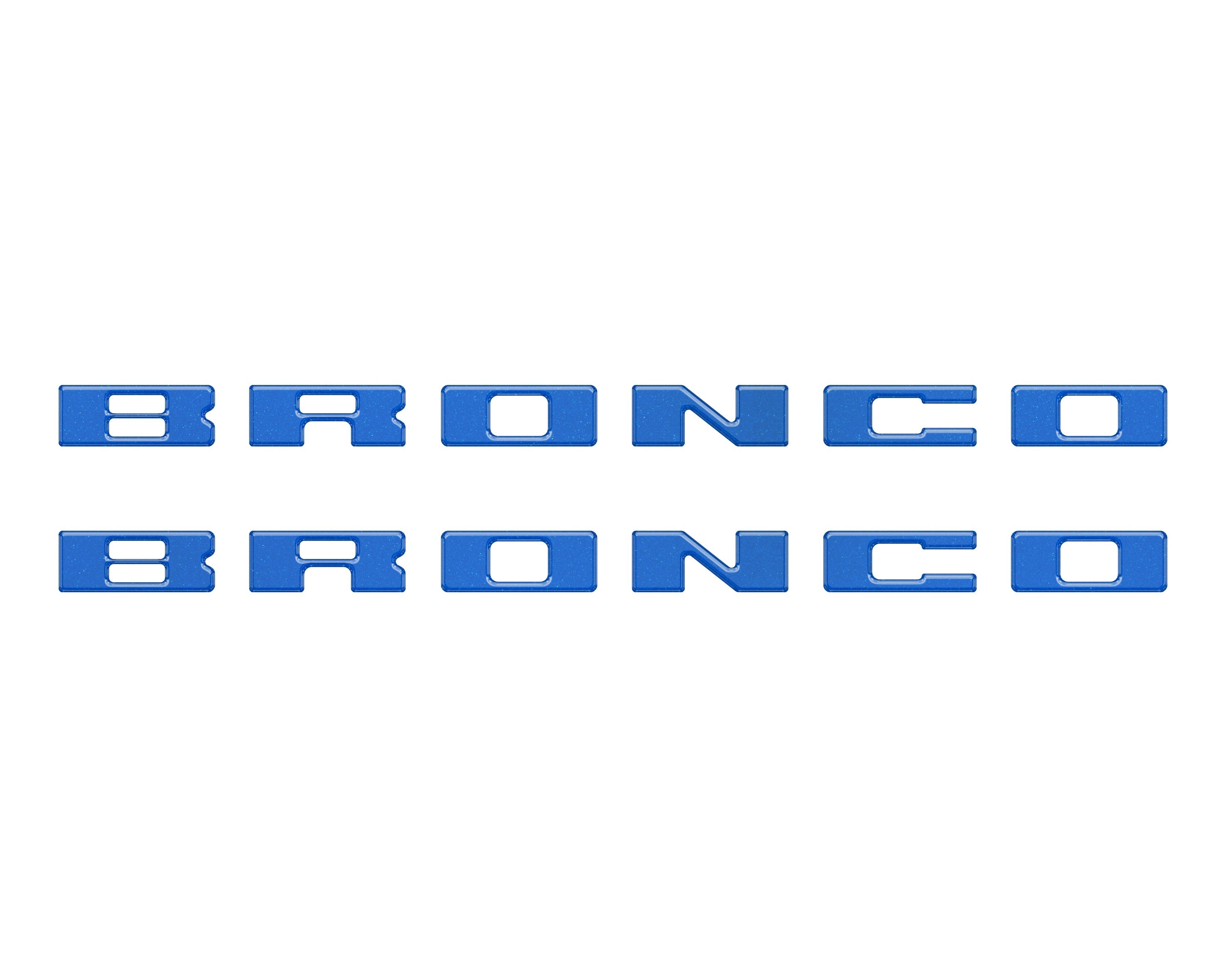 Tufskinz Bronco Running Board Letter Inserts/Overlays Fits 2021-2025 Ford Bronco