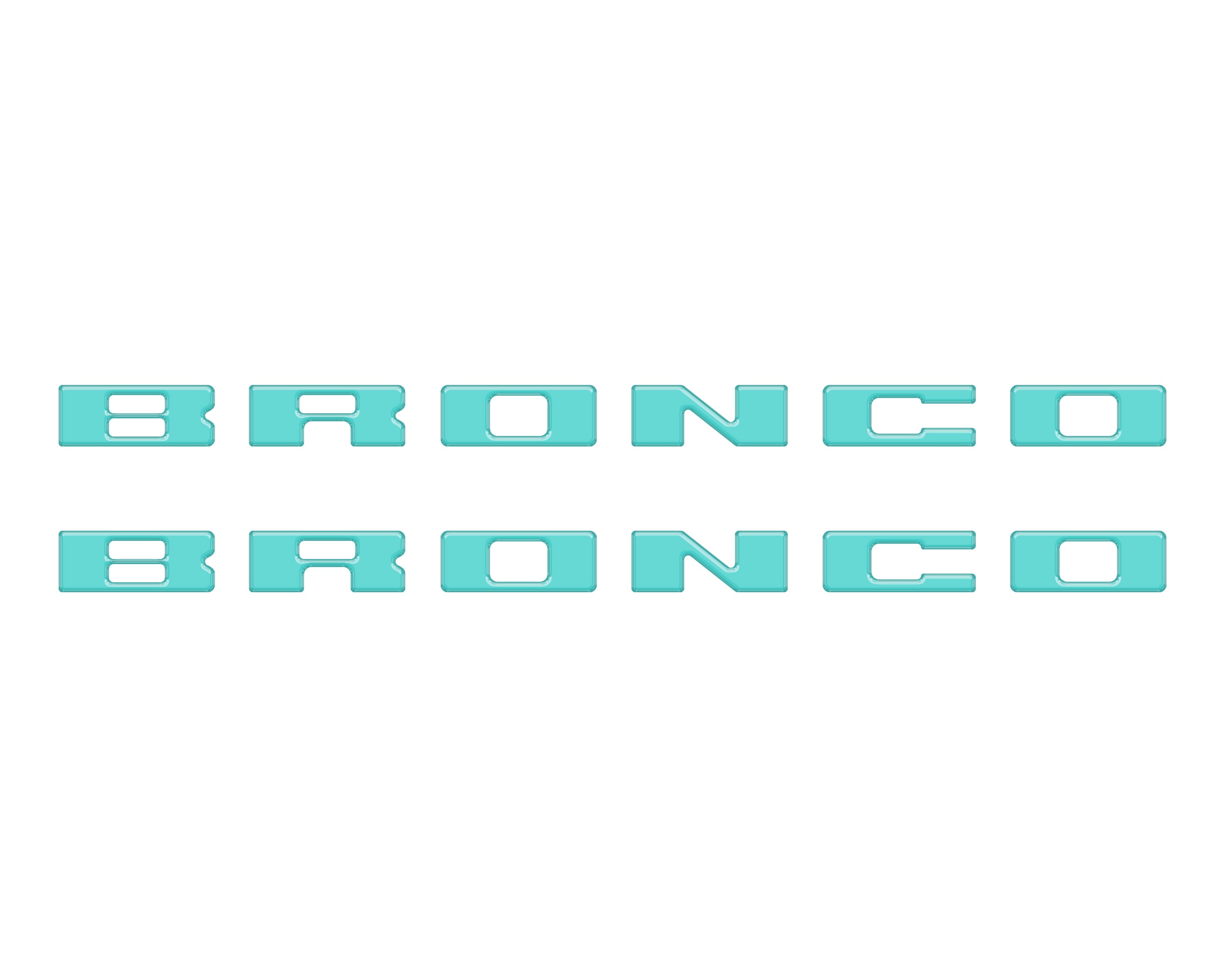 Tufskinz Bronco Running Board Letter Inserts/Overlays Fits 2021-2025 Ford Bronco