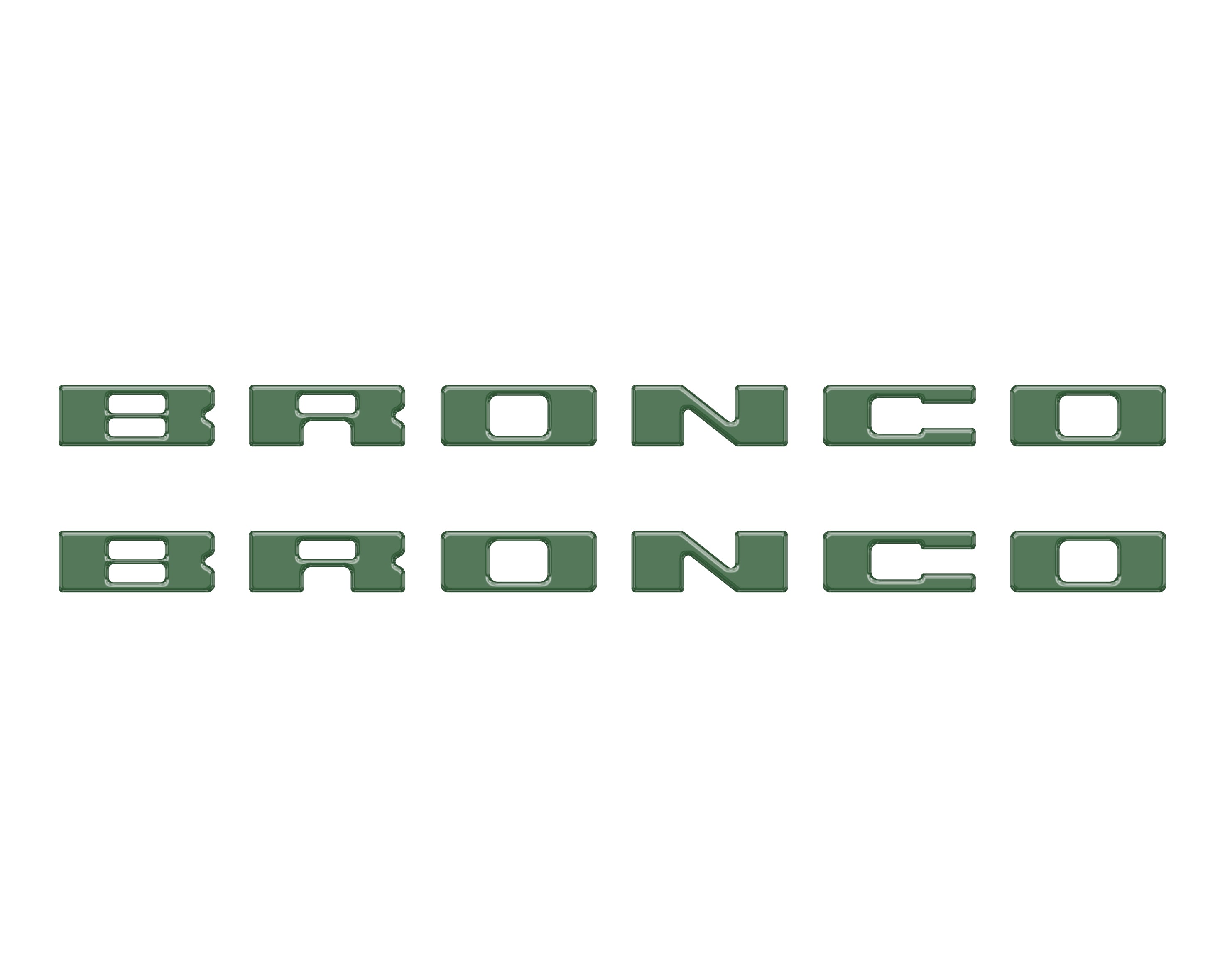 Tufskinz Bronco Running Board Letter Inserts/Overlays Fits 2021-2025 Ford Bronco