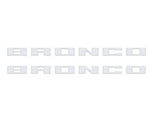Tufskinz Bronco Running Board Letter Inserts/Overlays Fits 2021-2025 Ford Bronco