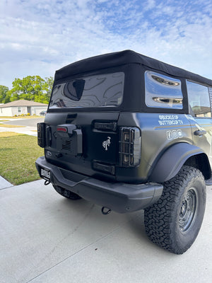 Buckle Up Off-Road Spare Tire Delete for 2021+ Ford Bronco with Optional License Plate Relocation | bub6gdelete