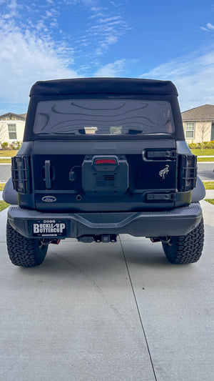 Buckle Up Off-Road Spare Tire Delete for 2021+ Ford Bronco with Optional License Plate Relocation | bub6gdelete