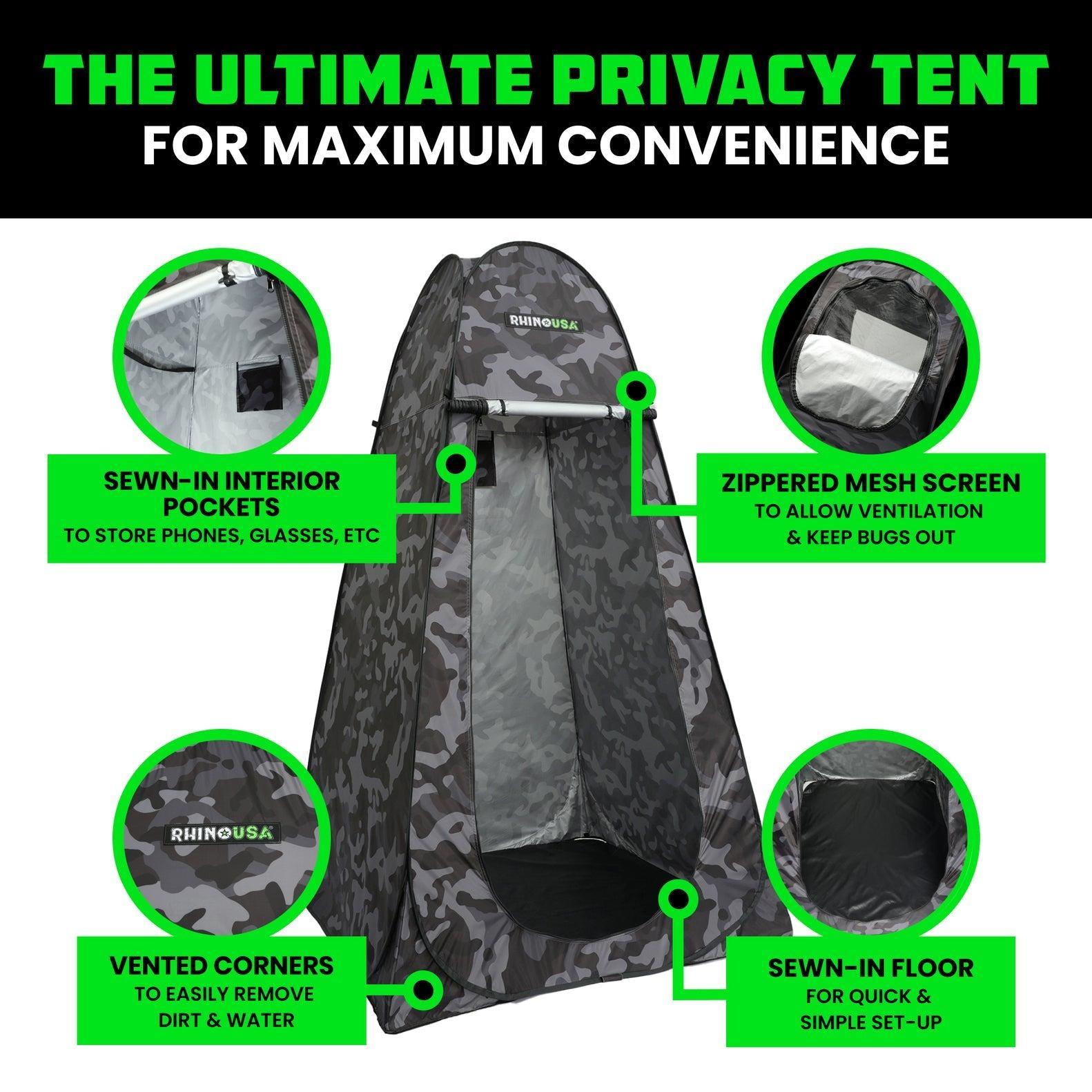 Rhino USA Popup Privacy Tent - Camo | CA-PT2X6-CAMO