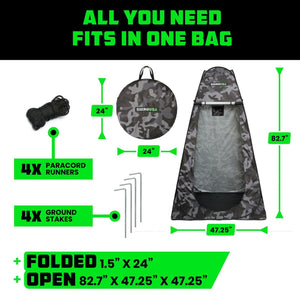 Rhino USA Popup Privacy Tent - Camo | CA-PT2X6-CAMO