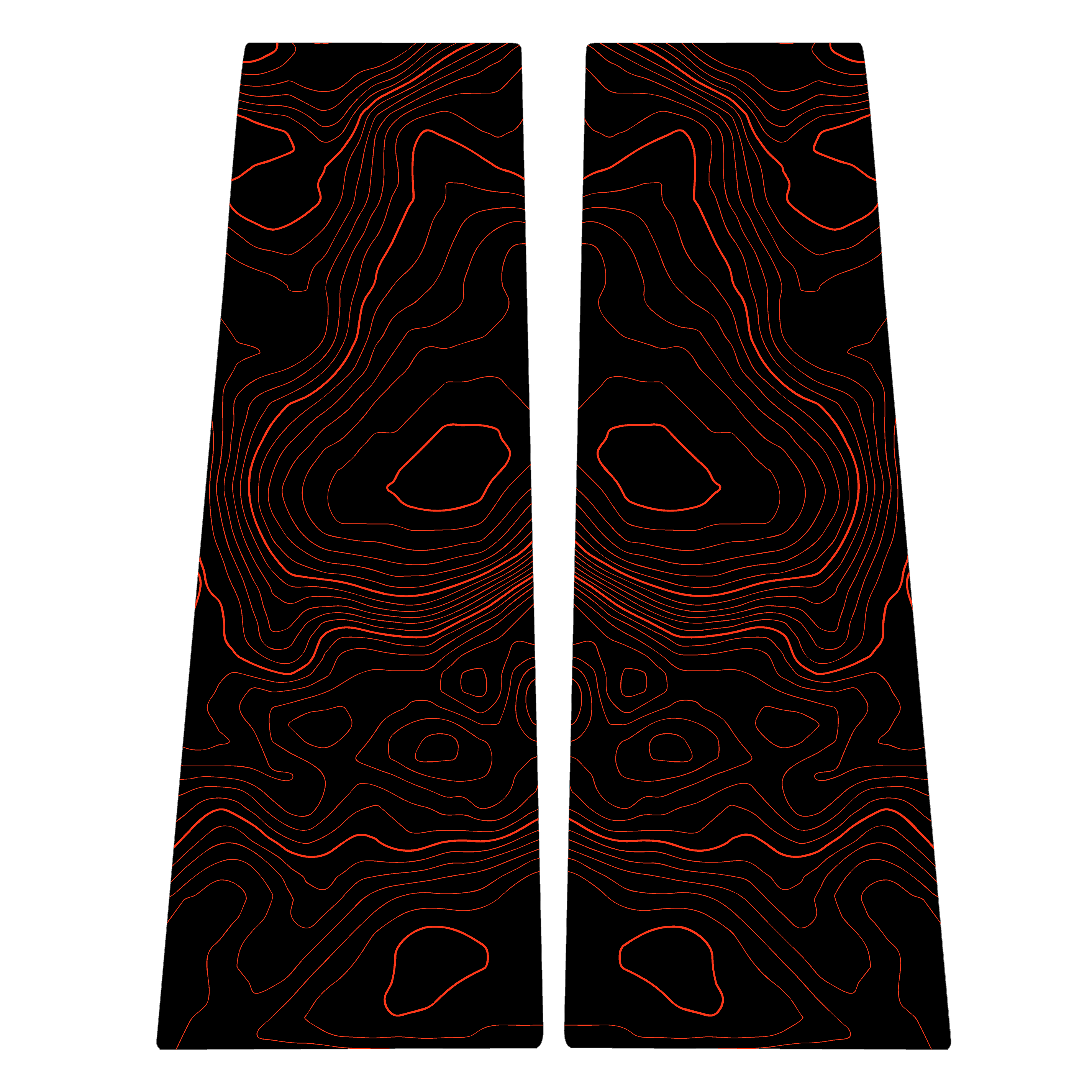 StickerFab Topographic B Pillar Overlays - 2024+ Ranger