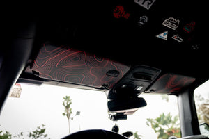 StickerFab Topographic Interior Sun Visor Overlays - 2024+ Ranger Raptor (with Homelink)