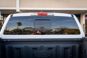 StickerFab American Flag Rear Window Overlay - 2024+ Ranger (Raptor) w/ Small Center Rear Window