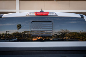StickerFab American Flag Rear Window Overlay - 2024+ Ranger (Raptor) w/ Small Center Rear Window