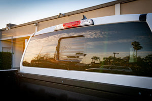 StickerFab American Flag Rear Window Overlay - 2024+ Ranger (Raptor) w/ Small Center Rear Window