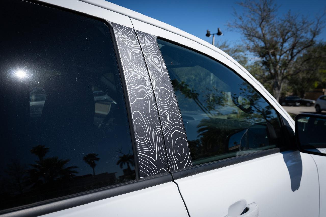 StickerFab Topographic B Pillar Overlays - 2024+ Ranger