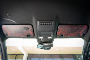 StickerFab Topographic Interior Sun Visor Overlays - 2024+ Ranger Raptor (with Homelink)