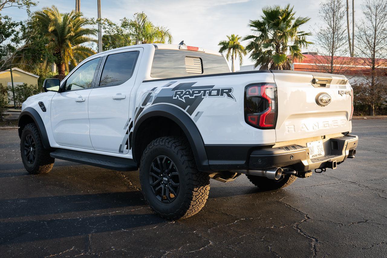 StickerFab American Flag Rear Window Overlay - 2024+ Ranger (Raptor) w/ Small Center Rear Window