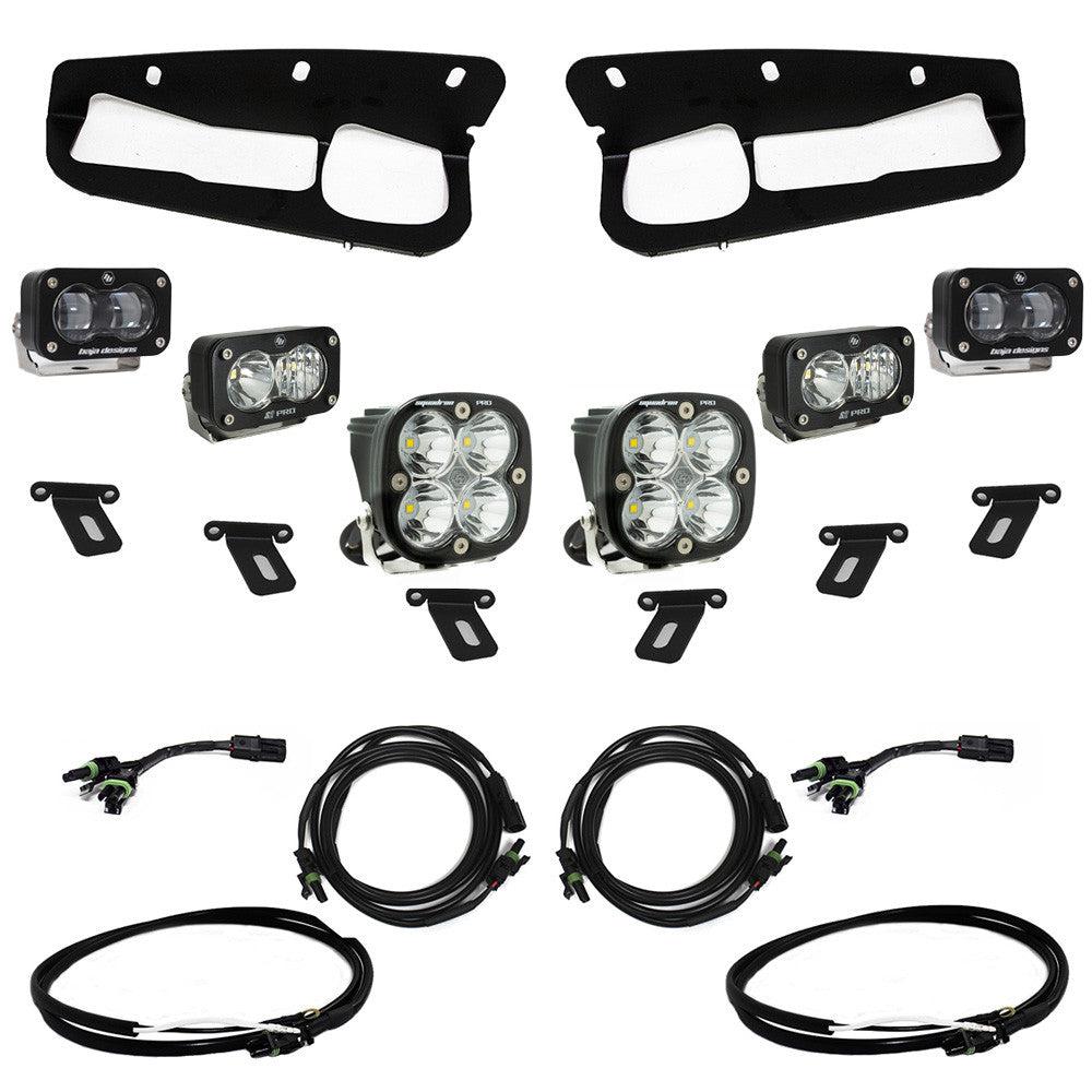 Baja Designs 2021+ Ford Bronco w/Steel Bumper S2 SAE Pro Fog Pocket Light Kit w/Upfitter - Clear | baj448175UP