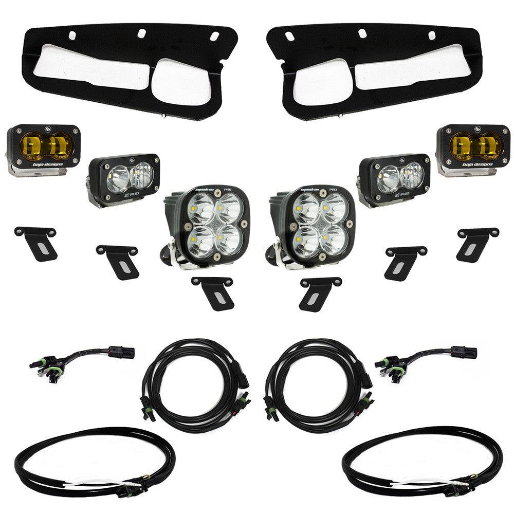 Baja Designs 2021+ Ford Bronco w/Steel Bumper S2 SAE Sportsmen Fog Pkt Light Kit w/Upfitter - Amber | baj448178UP