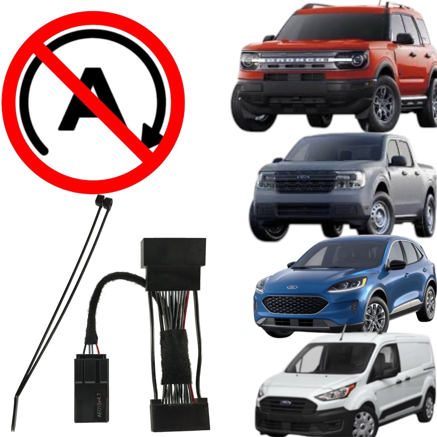 AutoStop Eliminator for 2021-2024 Ford Bronco Sport, 22–24 Ford Maverick, 20-22 Ford Escape, or 20–22 Ford Transit | AE015