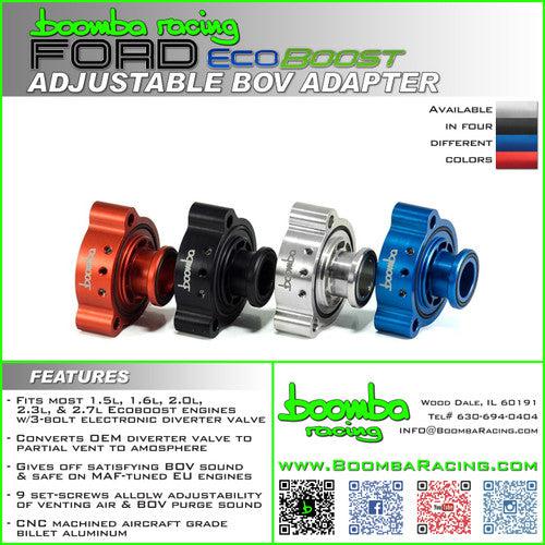 Boomba Racing 3.0L ADJUSTABLE Blow Off Valve Adapter for Ford Bronco Raptor & Ranger Raptor - BLUE