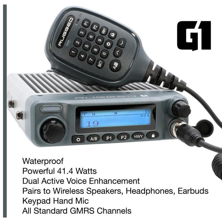 Rugged Radios Two-Way GMRS Mobile Radio Kit 41 Watt - G1 Waterproof 21+ Ford Bronco | BRONCO-G1