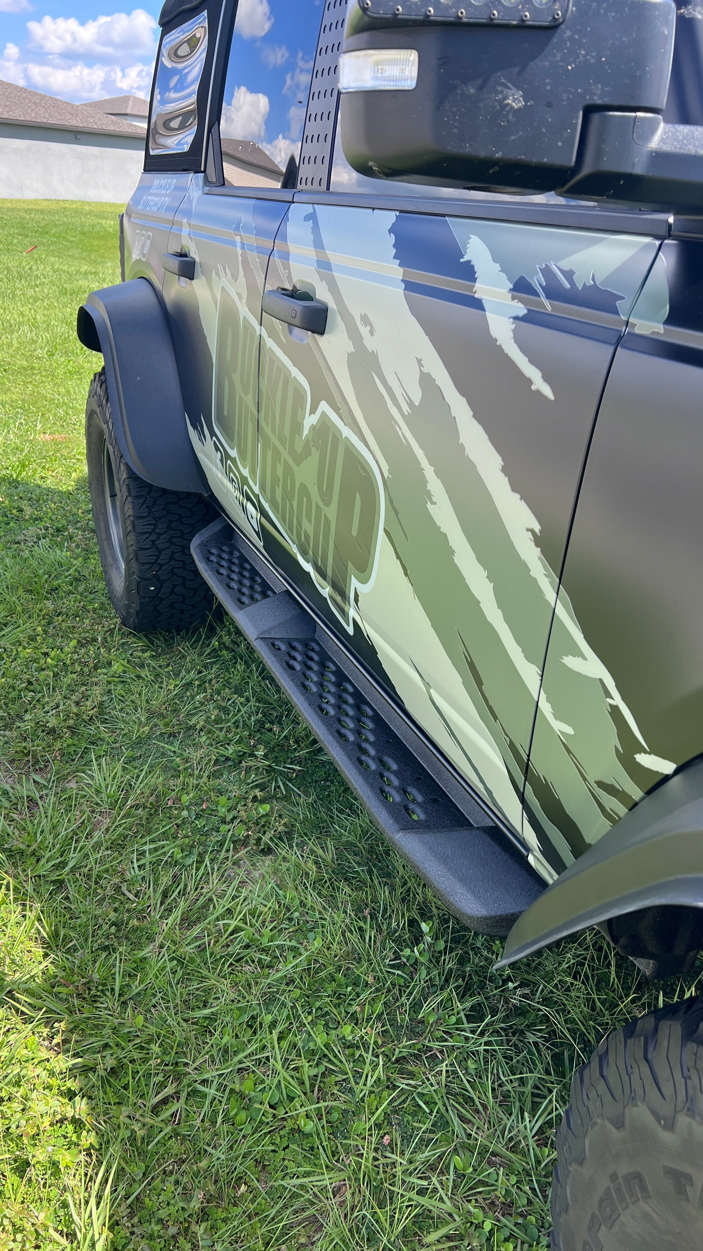 Buckle Up Off-Road 4DR Braptor Bolt On Side Steps (Raptor-Style) for 2021+ Bronco Without Rock Rails