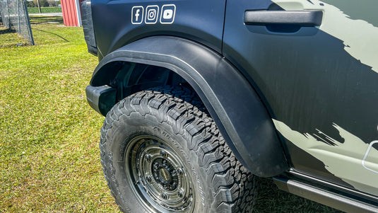Buckle Up Off-Road Wide Track Flares for 2021+ Ford Bronco Set of 4