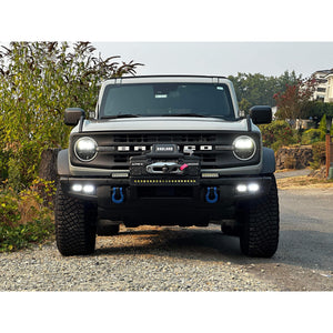 Lumen8 Hybrid R Dual Fog Light for 2021+ Ford Bronco with Modular Bumper & AUX Switches | bub6grhybridfogaux