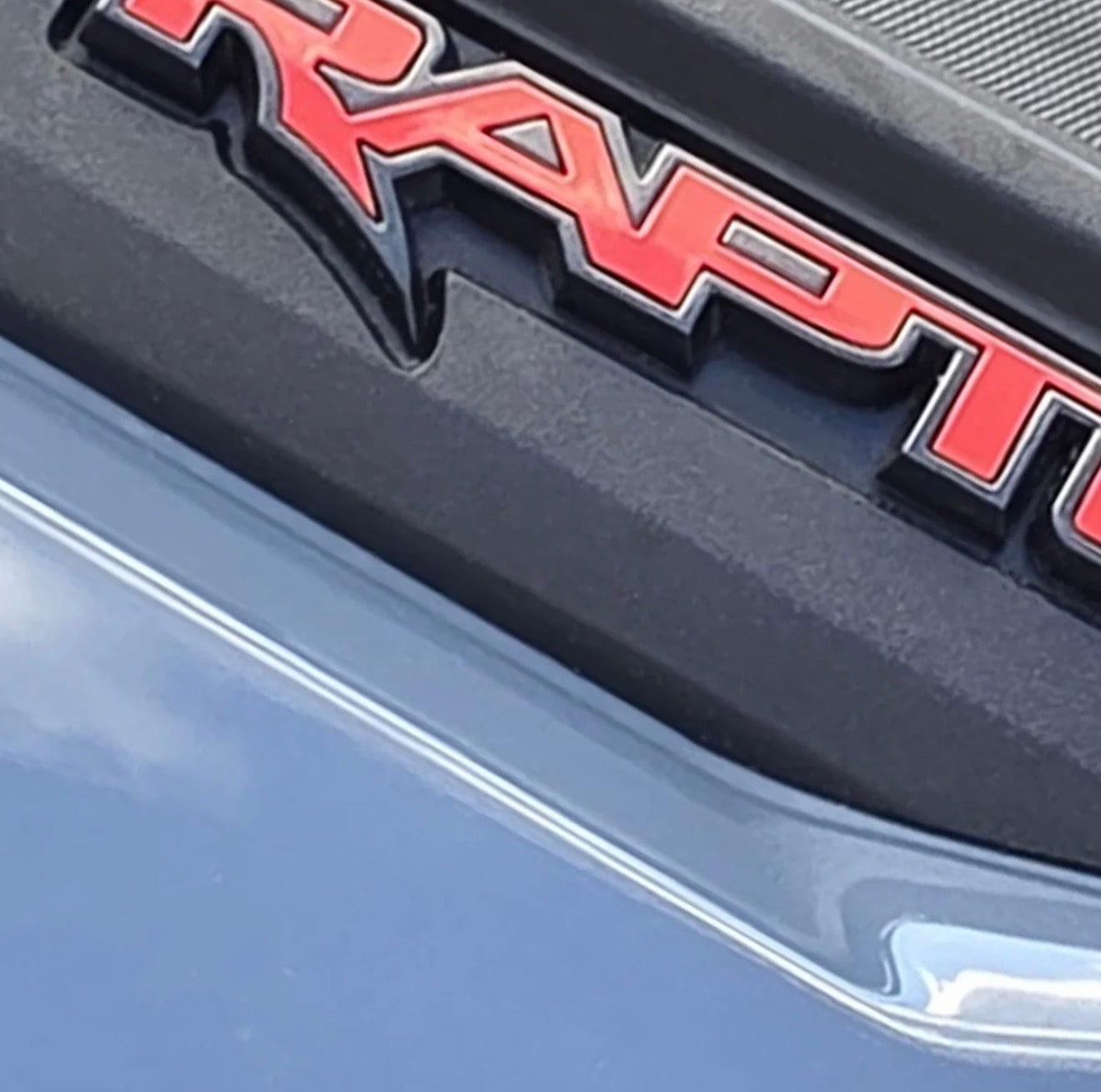 AMP ABS Hood Emblem Inserts Pair for 22+ Ford Bronco Raptor (Code Orange) | UPR-AMP-85120-001