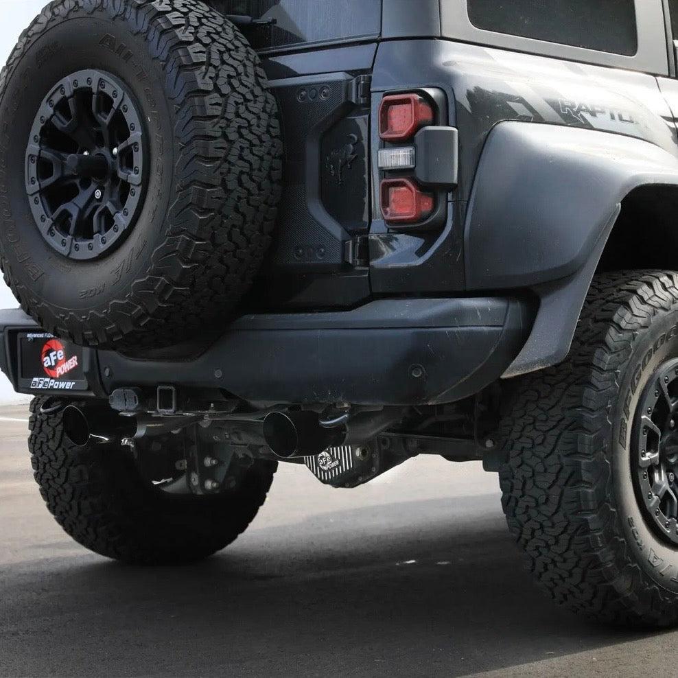aFe Vulcan Series 3" 304SS Cat-Back Exhaust System w/ Black Tips - 2022+ Ford Bronco V6 3.0L TT