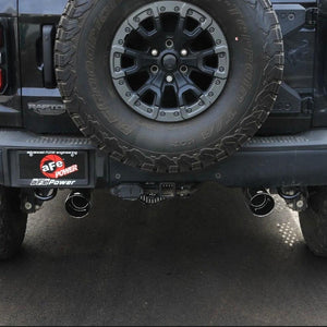 aFe Vulcan Series 3" 304SS Cat-Back Exhaust System w/ Black Tips - 2022+ Ford Bronco V6 3.0L TT