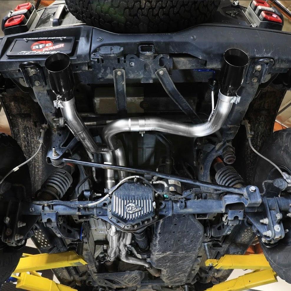 aFe Vulcan Series 3" 304SS Cat-Back Exhaust System w/ Black Tips - 2022+ Ford Bronco V6 3.0L TT
