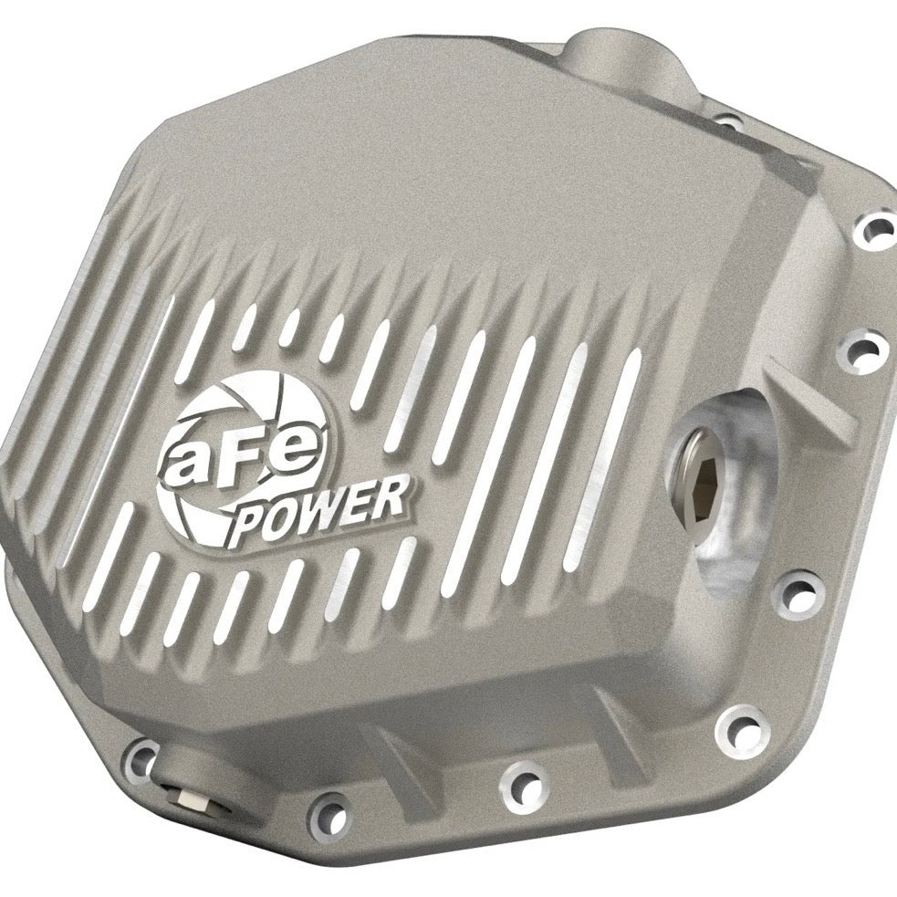 aFe Rear Differential Cover Raw w/ Machined Fins - 2022+ Ford Bronco Raptor V6