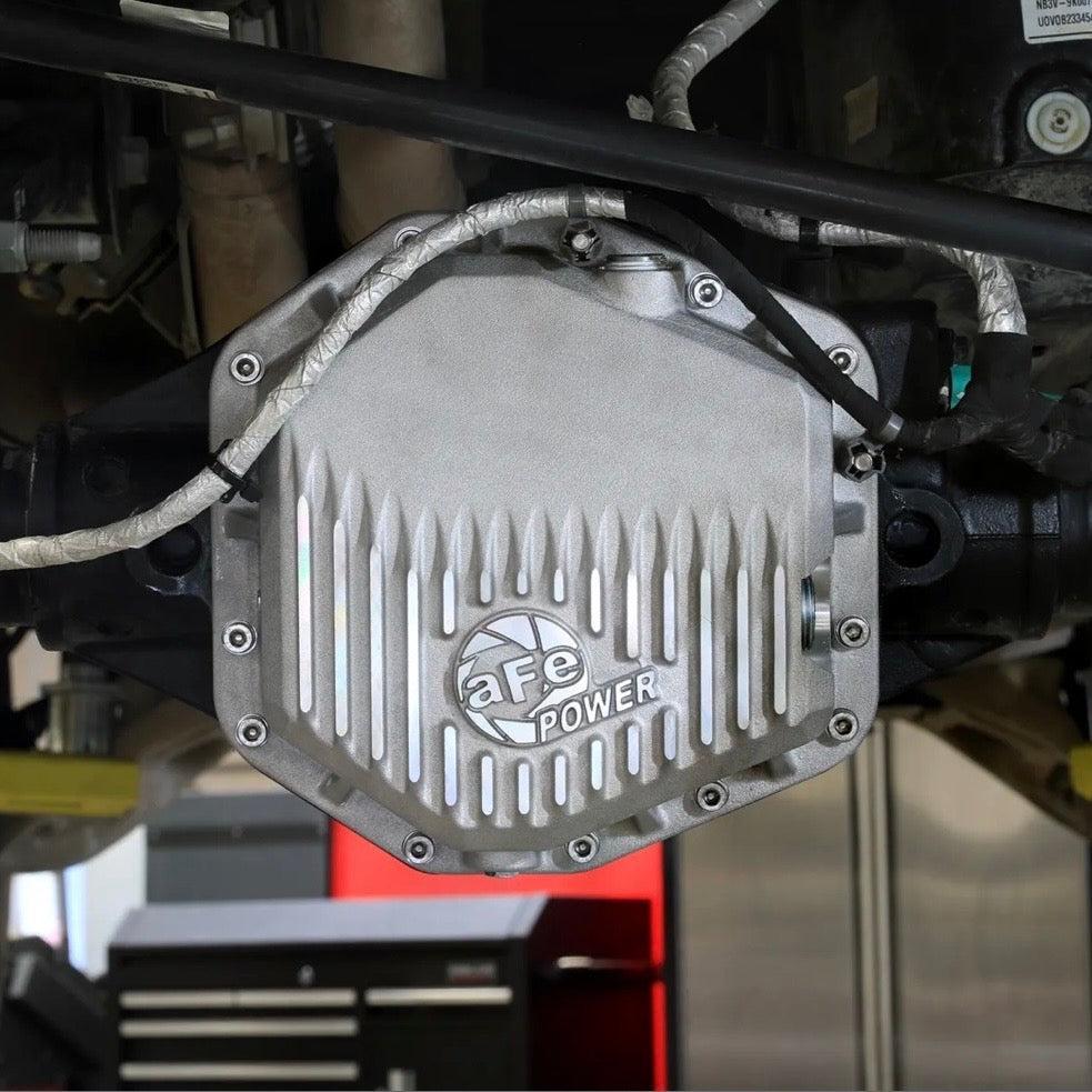 aFe Rear Differential Cover Raw w/ Machined Fins - 2022+ Ford Bronco Raptor V6