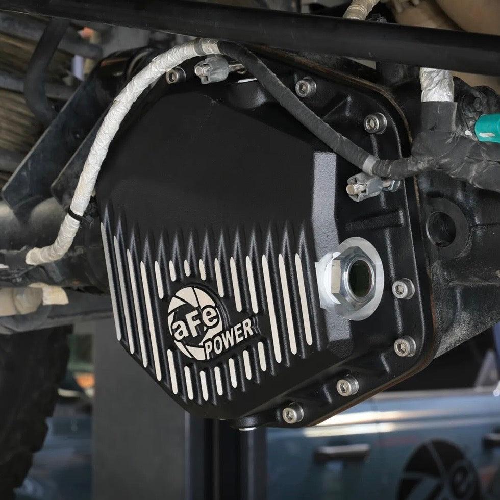 aFe POWER Pro Series Rear Differential Cover Black w/ Machined Fins - 2022+ Ford Bronco Raptor V6-3.0L
