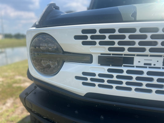 Buckle Up Off-Road Gloss White Grille for 2021+ Ford Bronco (Badlands-Style)