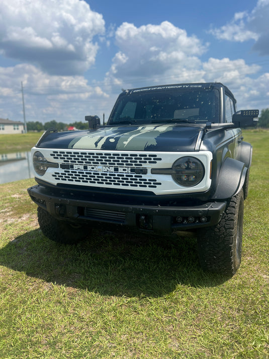 Buckle Up Off-Road Gloss White Grille for 2021+ Ford Bronco (Badlands-Style)